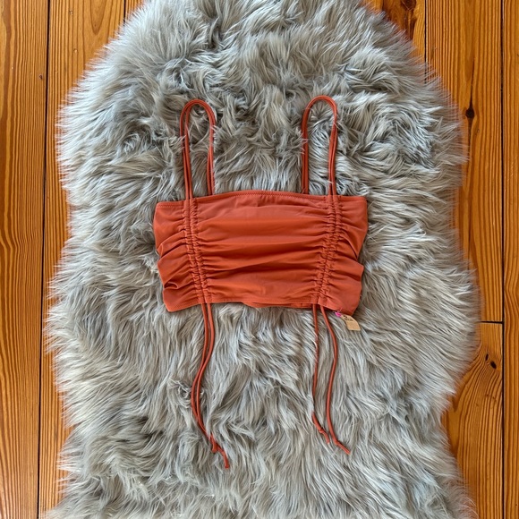 Burnt Orange Adjustable Swimsuit Top - Picture 1 of 9